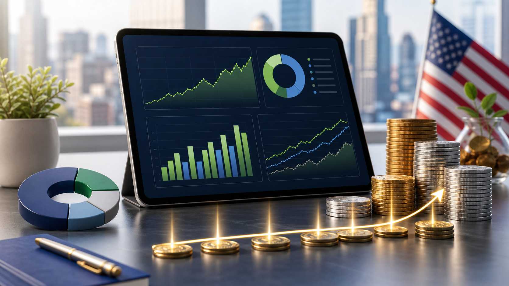 SCHD ETF 배당성장과 미국 배당주 포트폴리오를 보여주는 투자 대시보드