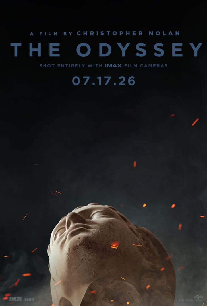 The Odyssey official gallery image of a classical sculpture head in smoke